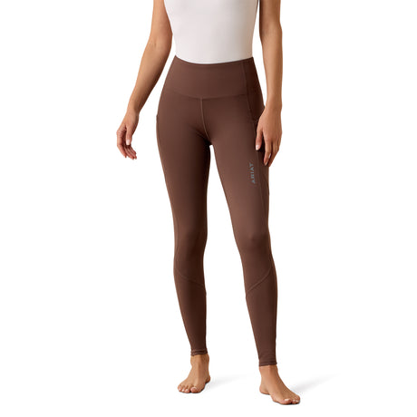 Ariat Women's Breathe Eos Half Grip Recycled Materials Tights #colour_pommel-brown