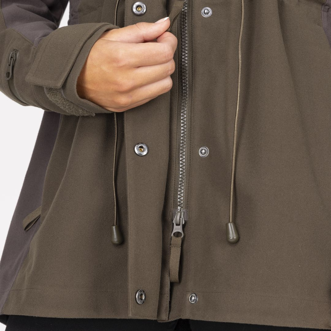 Shires Aubrion Heritage Unisex Full Zip Jacket #colour_dark-olive