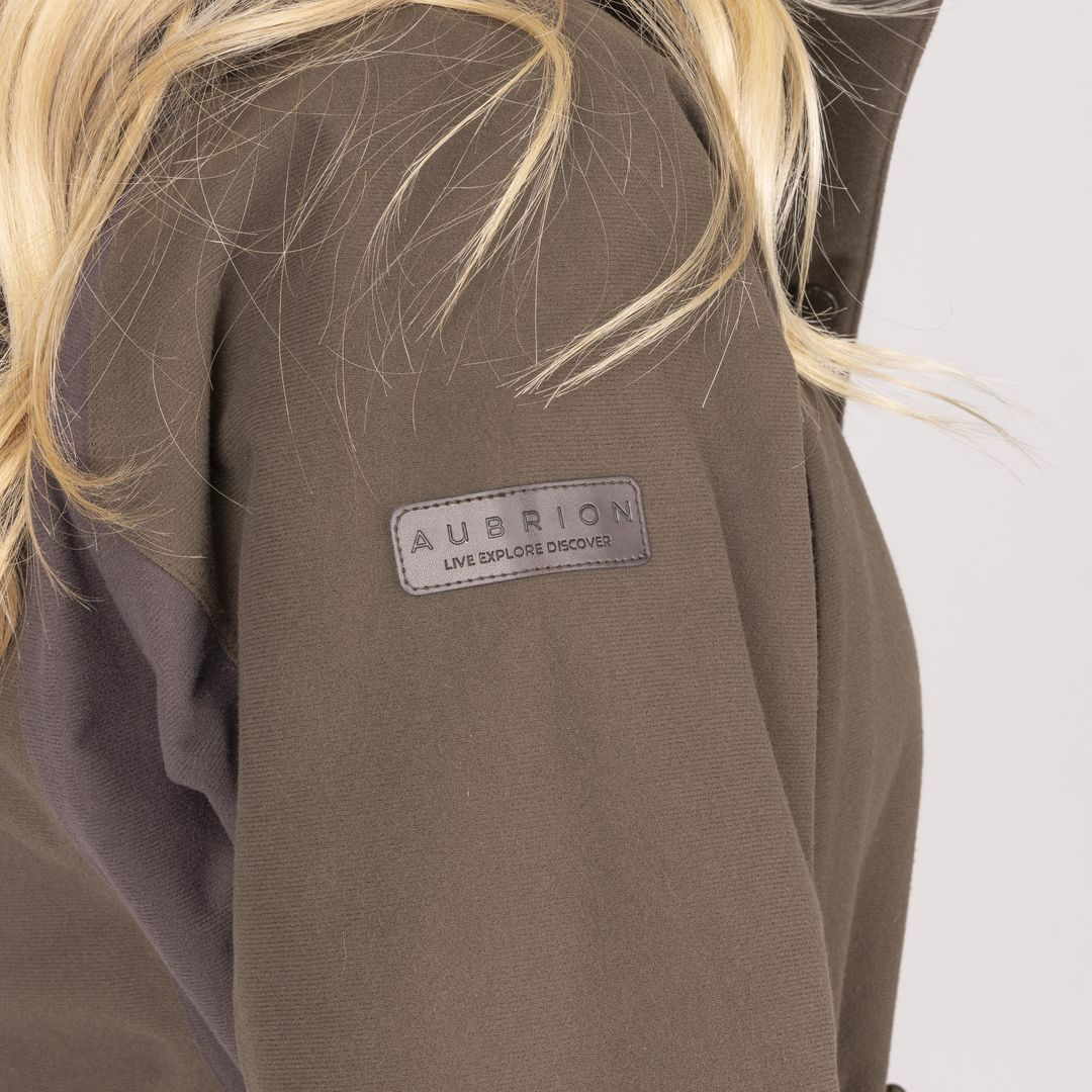 Shires Aubrion Heritage Unisex Full Zip Jacket #colour_dark-olive