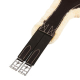 Equestro Jumping Girth With Belly Guard For English Saddle #colour_brown