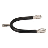 Equestro Rubber Covered Plane Round Rowel Spurs