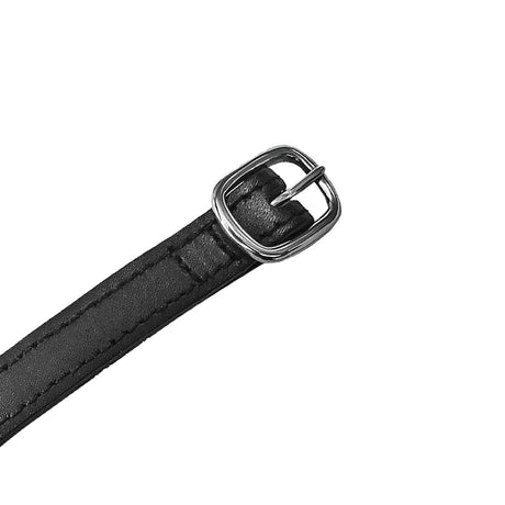 Equestro Laces For Spurs In Leather With Silver Buckle