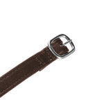 Equestro Spur Straps In Double Leather And Silver Buckle #colour_brown