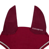 Equestro Fly Veil In Cotton With Central Logo #colour_burgundy
