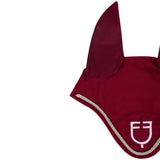 Equestro Fly Veil In Cotton With Central Logo #colour_burgundy