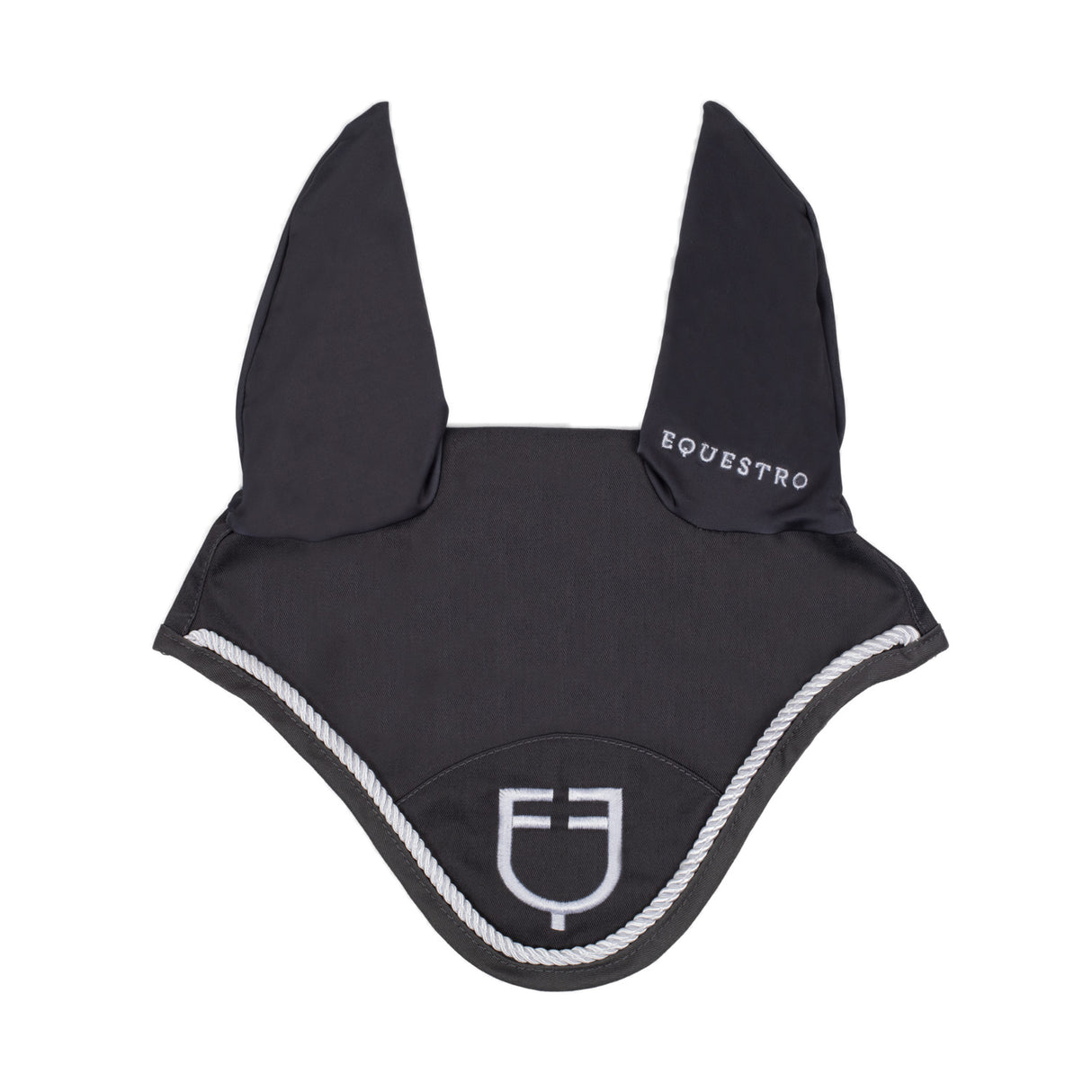 Equestro Fly Veil In Cotton With Central Logo #colour_grey