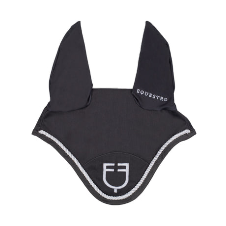 Equestro Fly Veil In Cotton With Central Logo #colour_grey