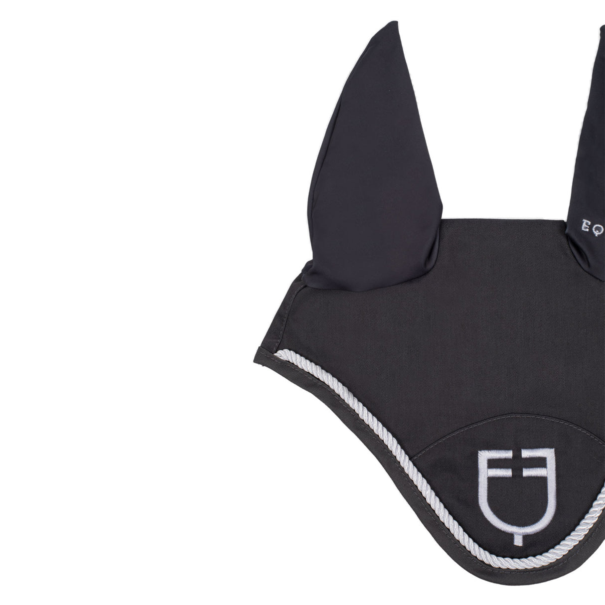 Equestro Fly Veil In Cotton With Central Logo #colour_grey