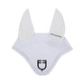 Equestro Fly Veil In Cotton With Central Logo #colour_white