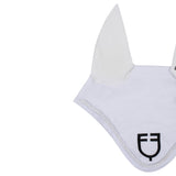 Equestro Fly Veil In Cotton With Central Logo #colour_white