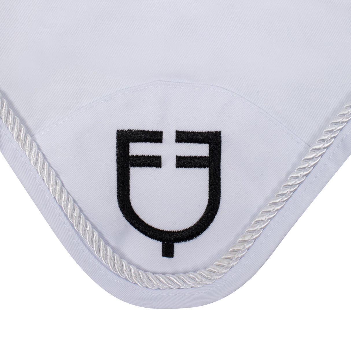 Equestro Fly Veil In Cotton With Central Logo #colour_white