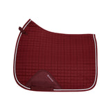 Equestro Dressage Shaped Cotton Saddle Pad #colour_burgundy