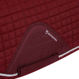 Equestro Dressage Shaped Cotton Saddle Pad #colour_burgundy