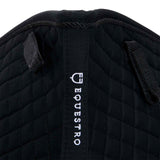 Equestro Dressage Shaped Cotton Saddle Pad #colour_black