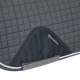 Equestro Dressage Shaped Cotton Saddle Pad #colour_grey