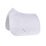 Equestro Dressage Shaped Cotton Saddle Pad #colour_white