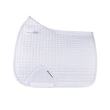 Equestro Dressage Shaped Cotton Saddle Pad #colour_white