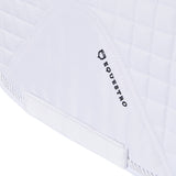 Equestro Dressage Shaped Cotton Saddle Pad #colour_white