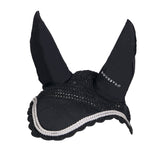 Equestro Knitted Fly Veil With Cordura Fabric #colour_black