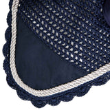 Equestro Knitted Fly Veil With Cordura Fabric #colour_blue