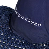 Equestro Knitted Fly Veil With Cordura Fabric #colour_blue
