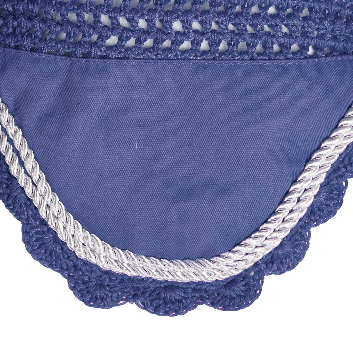 Equestro Knitted Fly Veil With Cordura Fabric #colour_royal-blue