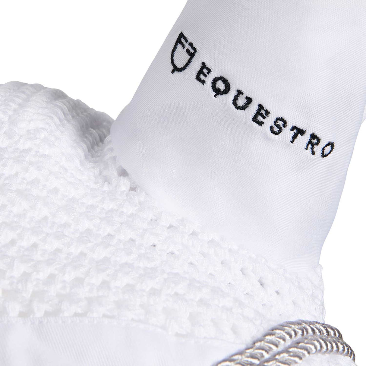 Equestro Knitted Fly Veil With Cordura Fabric #colour_white