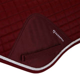 Equestro Shaped Jumping Saddle Pad In Cotton #colour_burgundy