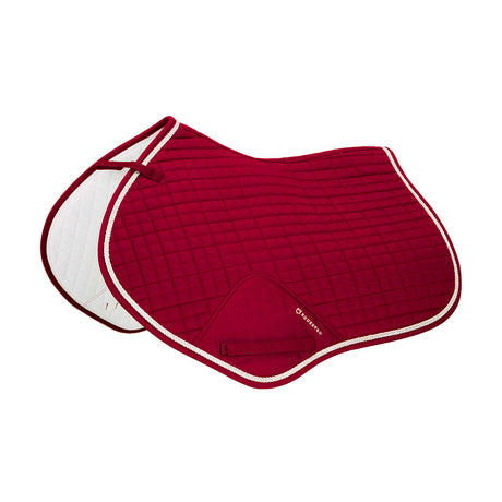 Equestro Shaped Jumping Saddle Pad In Cotton #colour_red