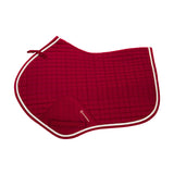 Equestro Shaped Jumping Saddle Pad In Cotton #colour_red