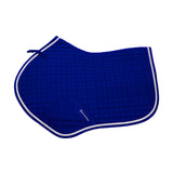 Equestro Shaped Jumping Saddle Pad In Cotton #colour_royal-blue