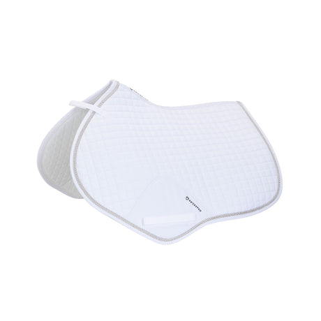 Equestro Shaped Jumping Saddle Pad In Cotton #colour_white