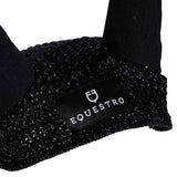 Equestro Cotton Fly Veil With Cordura Fabric And Glitter #colour_black