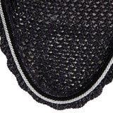 Equestro Cotton Fly Veil With Cordura Fabric And Glitter #colour_grey