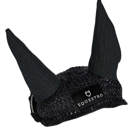 Equestro Cotton Fly Veil With Cordura Fabric And Glitter #colour_grey