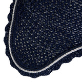 Equestro Cotton Fly Veil With Cordura Fabric And Glitter #colour_blue