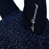 Equestro Cotton Fly Veil With Cordura Fabric And Glitter #colour_blue