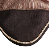 Equestro Cotton Fly Veil And Perforated Mesh Fabric #colour_brown