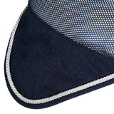 Equestro Cotton Fly Veil And Perforated Mesh Fabric #colour_blue