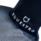 Equestro Cotton Fly Veil And Perforated Mesh Fabric #colour_blue