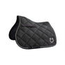 Equestro Jumping Saddle Pad In Cotton With Trimmings With Logo #colour_grey