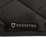 Equestro Jumping Saddle Pad In Cotton With Trimmings With Logo #colour_grey