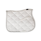Equestro Jumping Saddle Pad In Cotton With Trimmings With Logo #colour_white