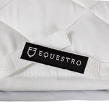 Equestro Jumping Saddle Pad In Cotton With Trimmings With Logo #colour_white