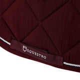 Equestro Jumping Saddle Pad In Cotton With Trimmings #colour_burgundy