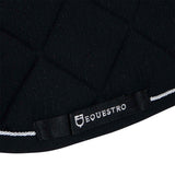 Equestro Jumping Saddle Pad In Cotton With Trimmings #colour_black