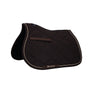 Equestro Jumping Saddle Pad In Cotton With Trimmings #colour_brown