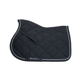 Equestro Jumping Saddle Pad In Cotton With Trimmings #colour_grey