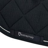 Equestro Jumping Saddle Pad In Cotton With Trimmings #colour_grey