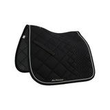Equestro Diamond Dressage Saddle Pad #colour_black